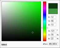 mooRainbow是一个强大的JavaScript颜色选择控件。